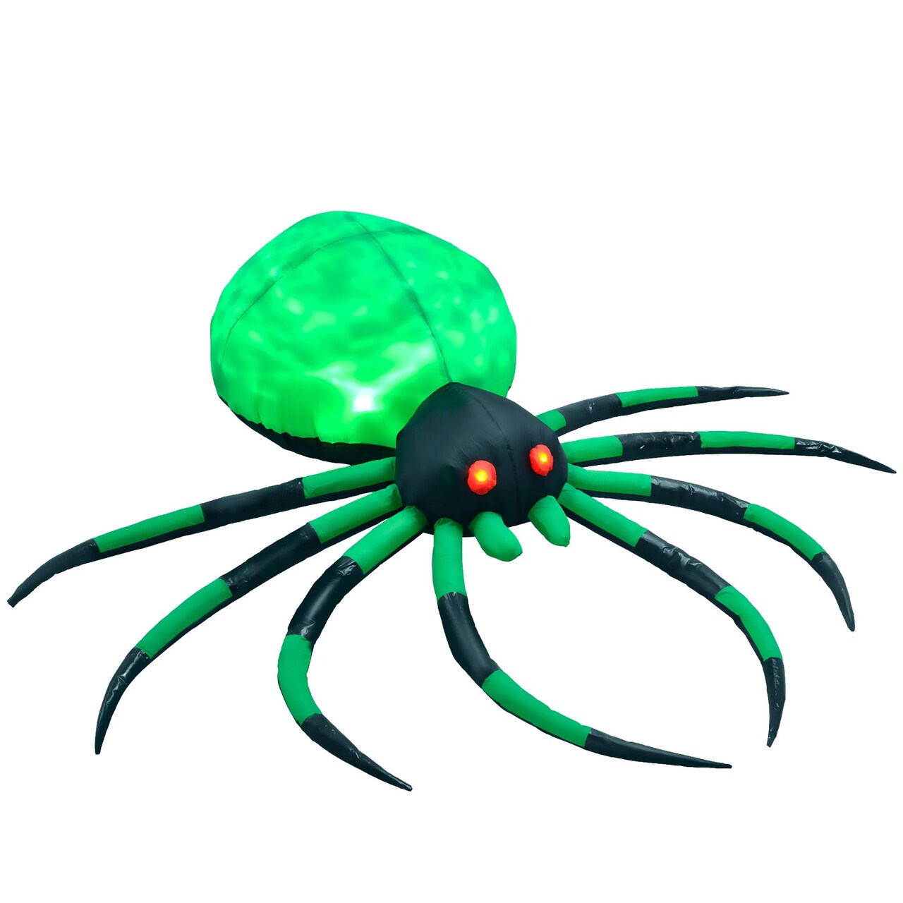 6' Halloween LED Yard Decor Crawling Spider, Blow Up Inflatable Outdoor Decoration for Garden, Waterproof
